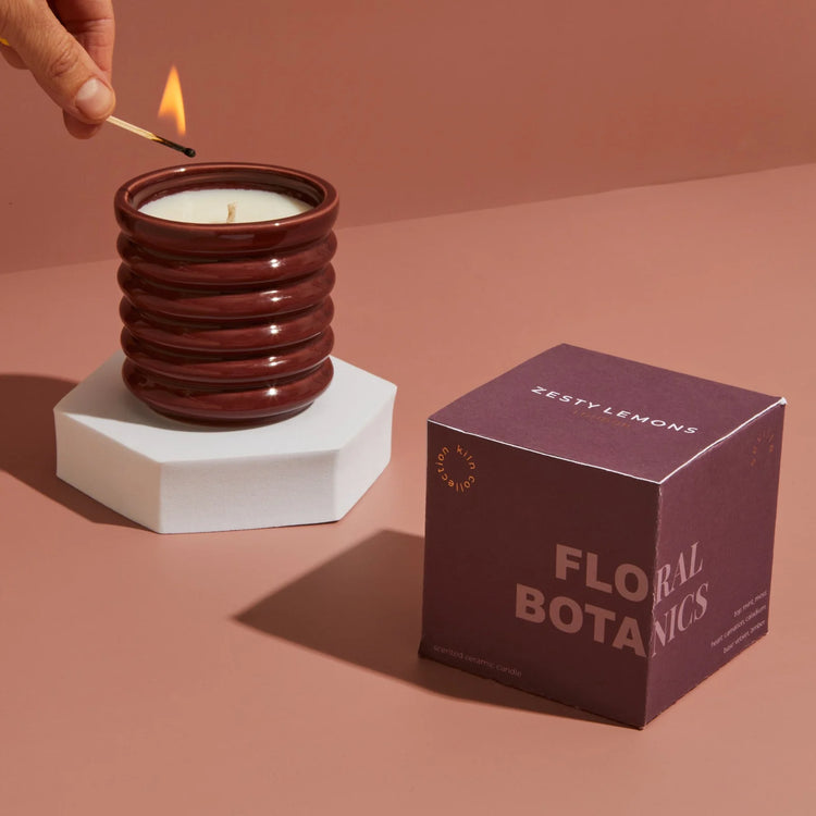 Floral Botanics Candle Burgundy KILN