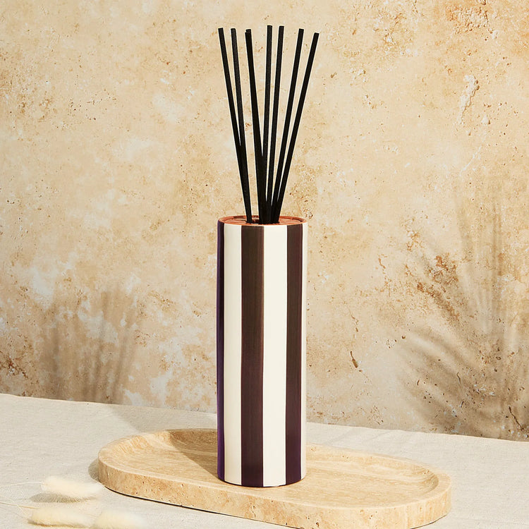 Tomato Leaf Marrakesh Chocolate Striped Diffuser