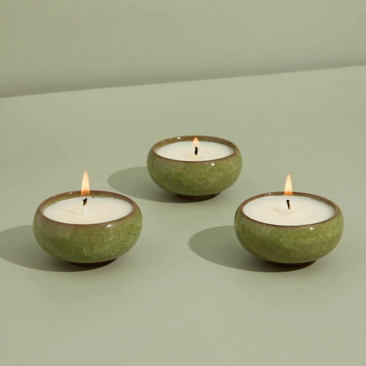 Elderflower & Coconut KILN Tea Lights Olive
