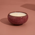 Floral KILN Tea Lights Burgundy