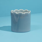 Amber & Bergamot Scalloped Candle Sky Blue