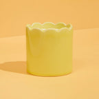 Lemon & Lavender Scalloped Candle Yellow