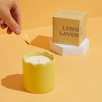 Lemon & Lavender Scalloped Candle Yellow