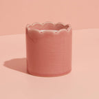 Blackberry & Cedarwood  Scalloped Candle Pink