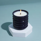 Leather & Sandalwood Candle KILN Navy