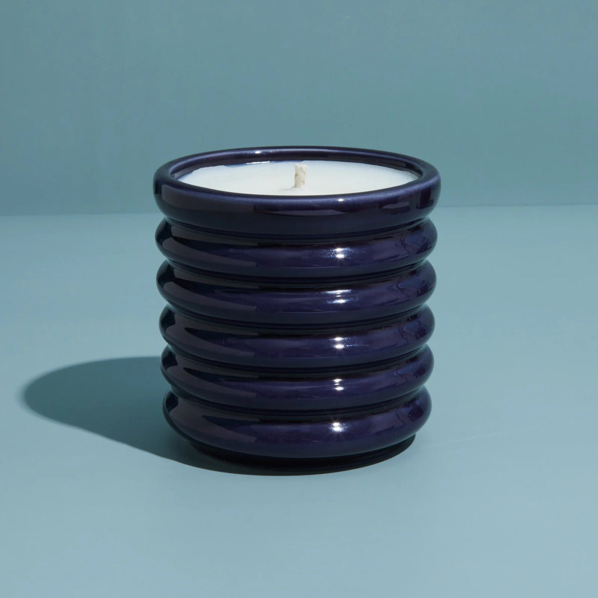 Leather & Sandalwood Candle KILN Navy