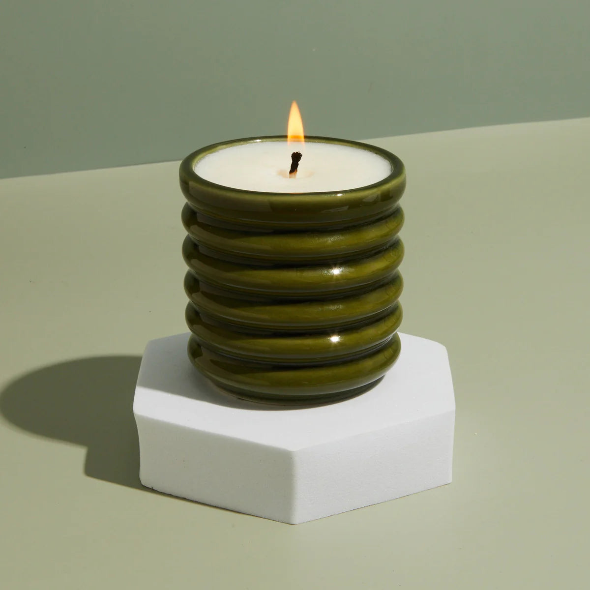 Elderflower and Coconut KILN Olive Candle