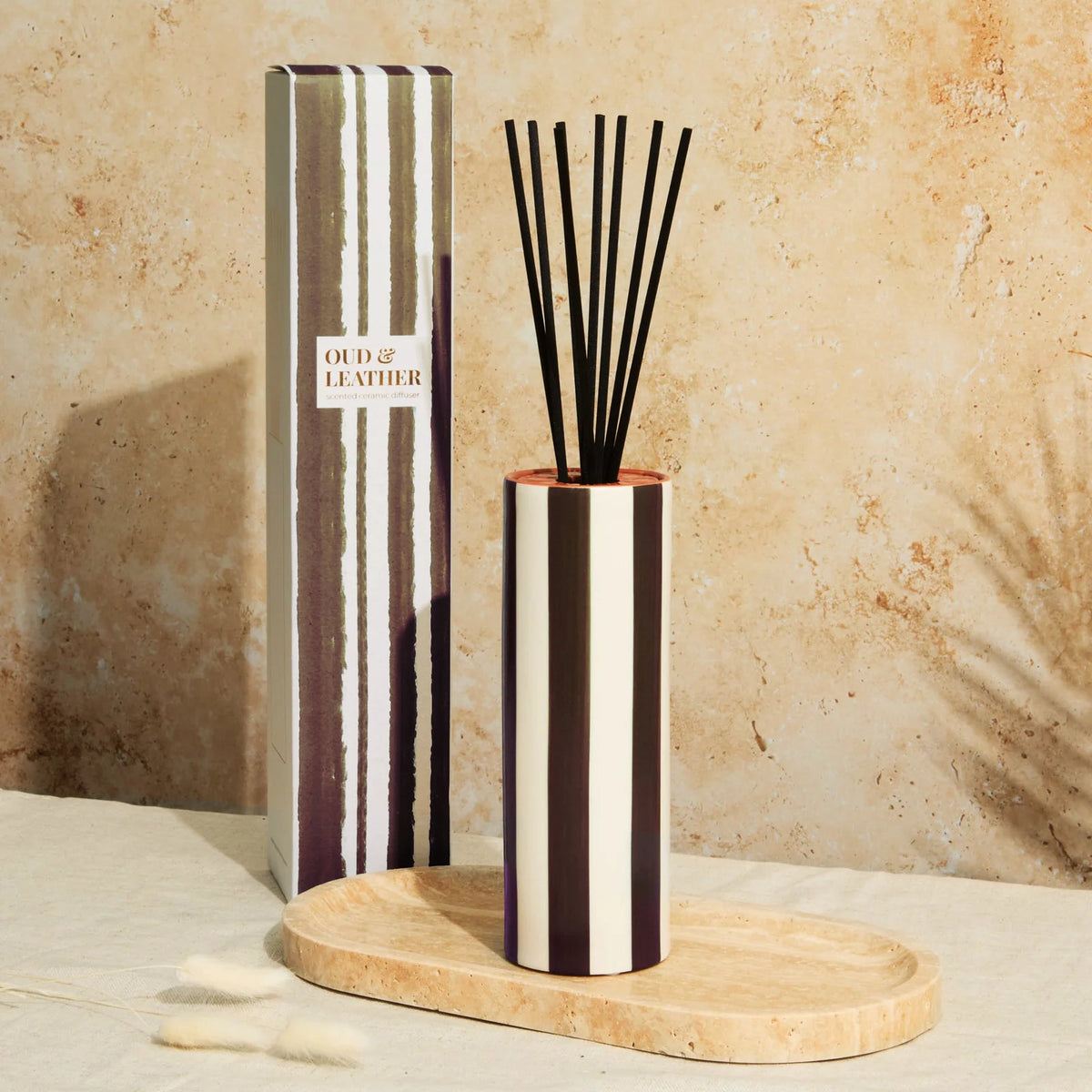 Tomato Leaf Marrakesh Chocolate Striped Diffuser