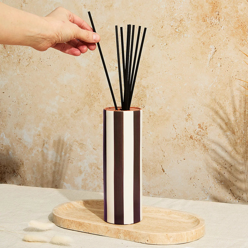 Tomato Leaf Marrakesh Chocolate Striped Diffuser