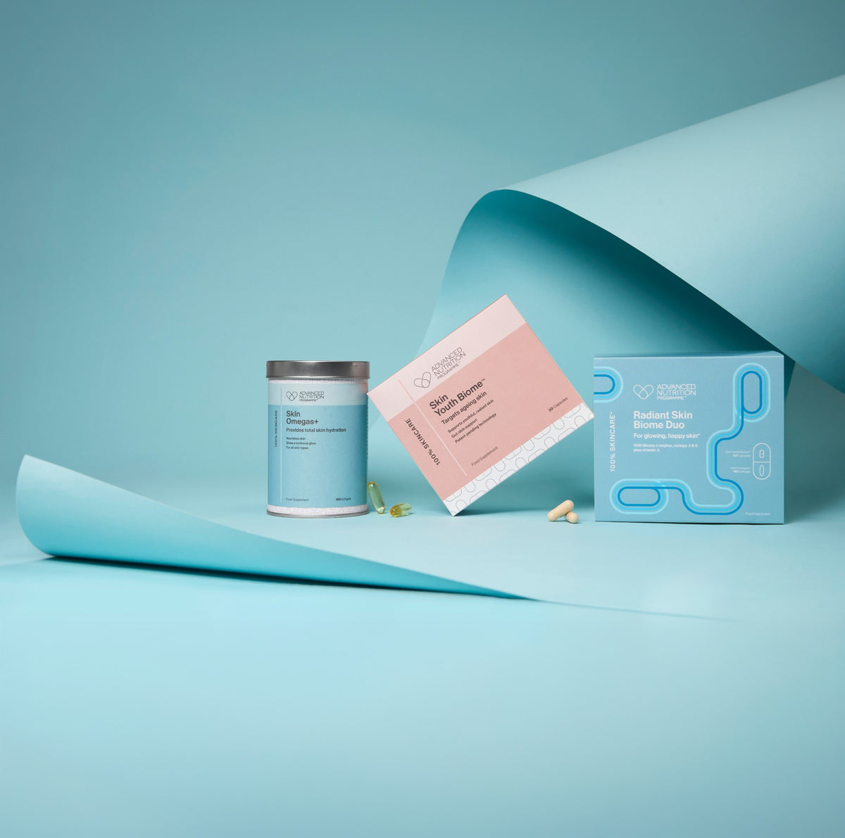 Advanced Nutrition Programme Radiant Skin Biome Duo — Skin Omegas+ and Skin Youth Biome